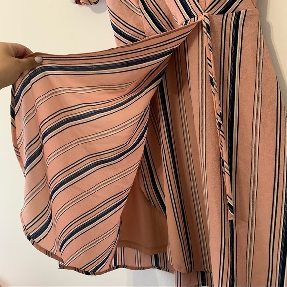 Monteau Pink Stripe Wrap Dress in Small - Picture 6 of 9